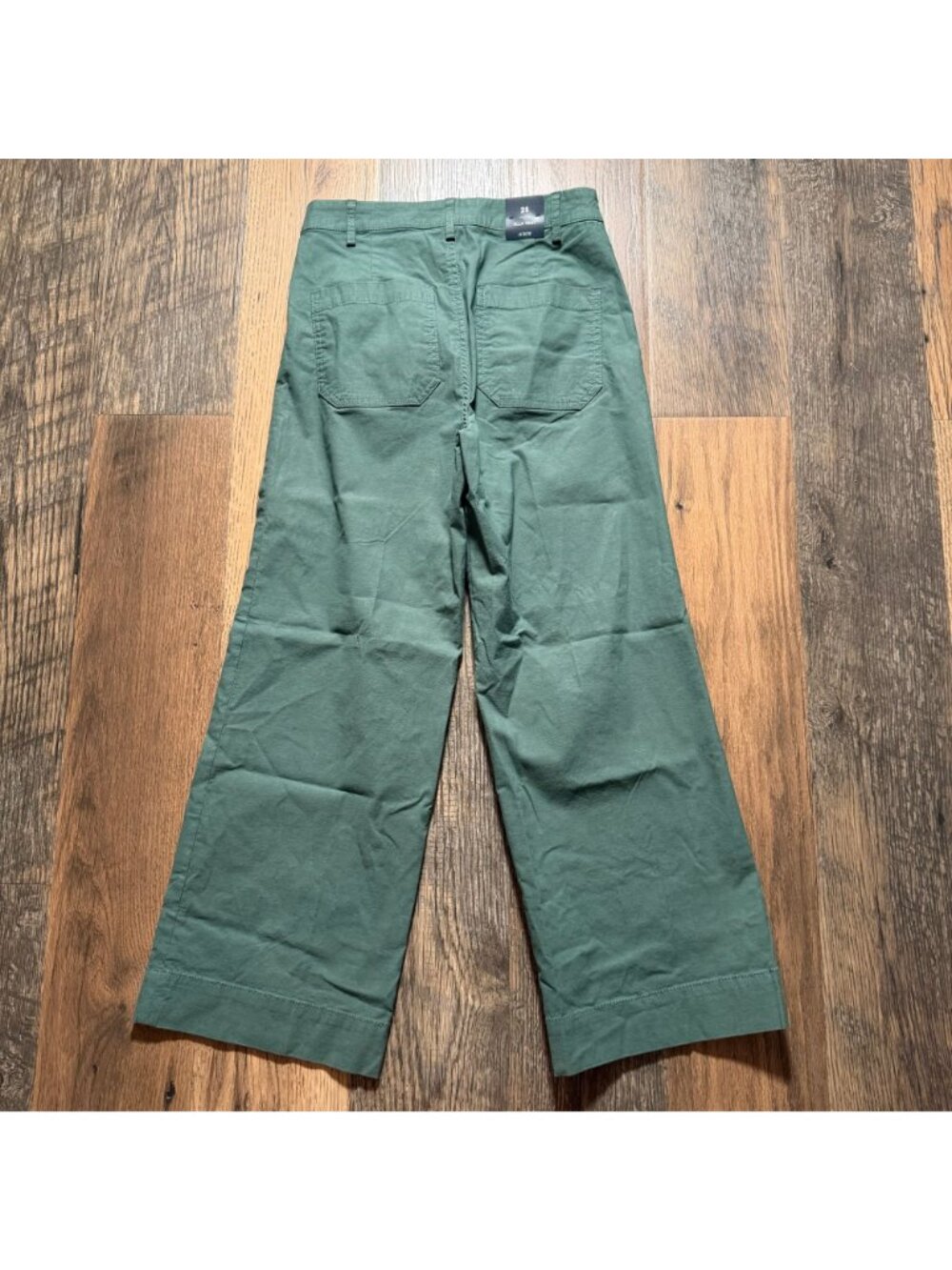 J. Crew Factory The Ella Wide Leg Cropped Pant Green Size 25 NWT - Picture 5 of 5